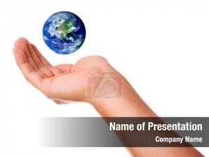 Reaching for Earth PowerPoint Template