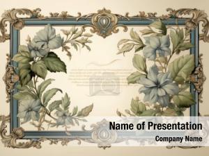 Floral Border PowerPoint Template