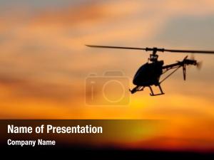 Helicopters at Sunset PowerPoint Template