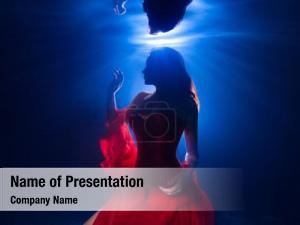 Underwater Lady PowerPoint Template