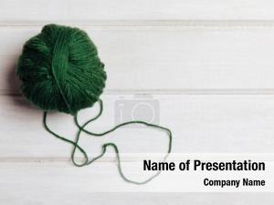 Green Thread Clew PowerPoint Template