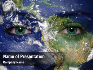 Face of Earth PowerPoint Template