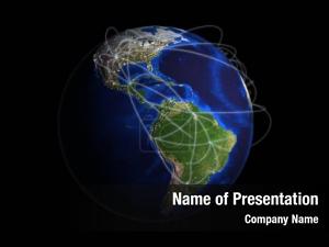 World Communication Routes PowerPoint Template