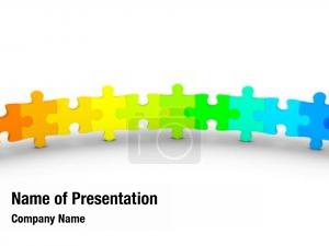 Colored Puzzle Pieces PowerPoint Template