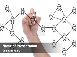 Social Network Scheme PowerPoint Template