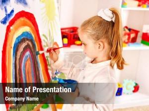 Child Painting PowerPoint Template