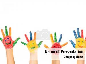Painted Hands PowerPoint Template