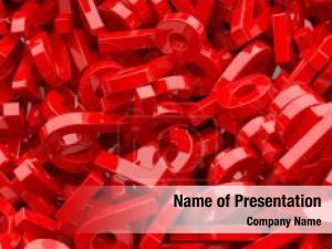 Red 3D Figures PowerPoint Template
