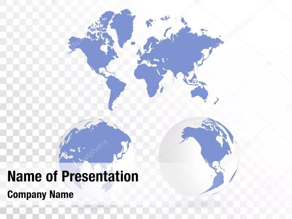 Blue Globe Silhouette