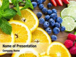 Fresh Fruits Of Summer PowerPoint Template