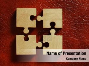 Four Puzzle Pieces PowerPoint Template
