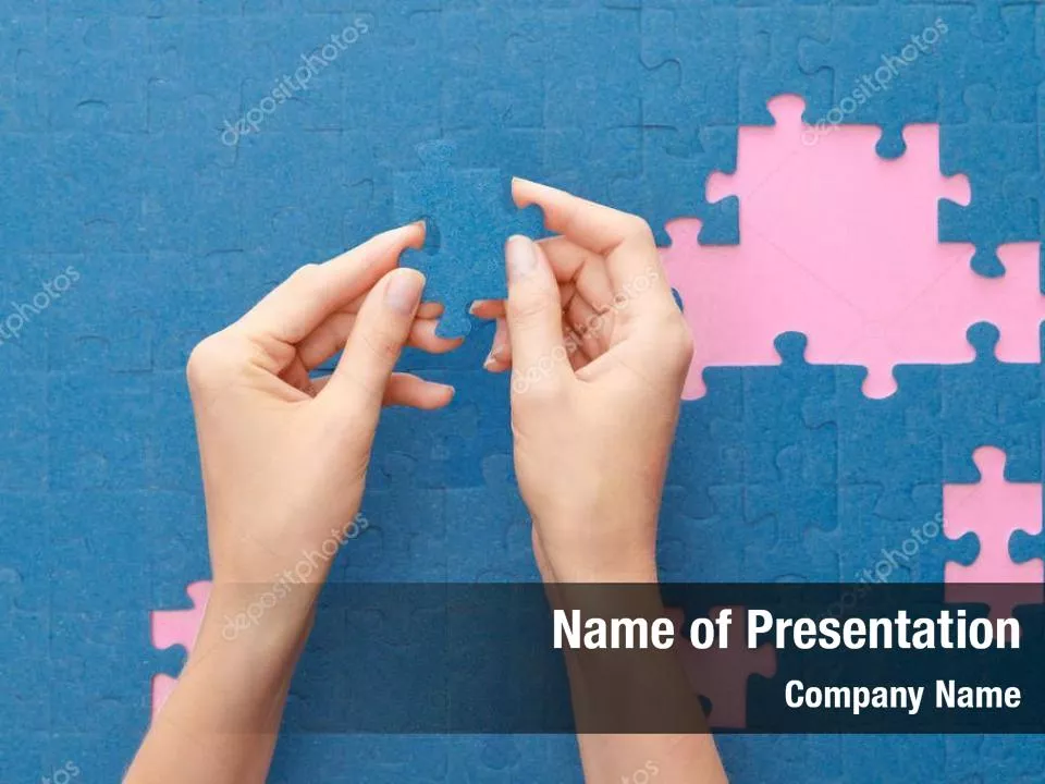 Woman Hands with Puzzle Pieces