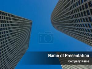 Skyscraper View From Below PowerPoint Template