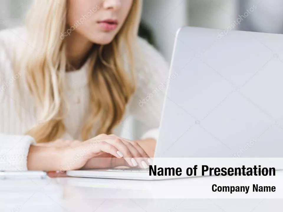 Working On The Laptop