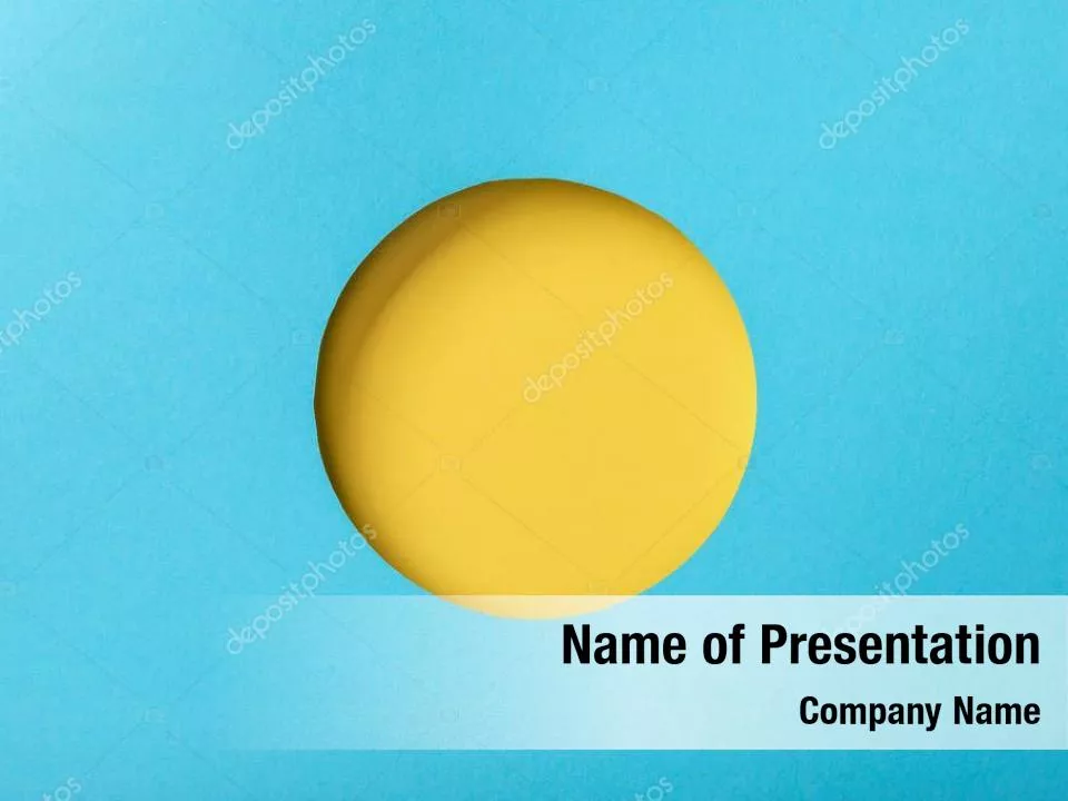 Yellow Circle on Blue Background