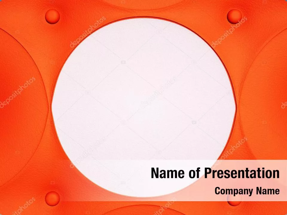 White Circle on Orange Background