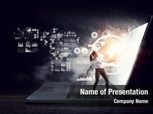Surfing Internet PowerPoint Template