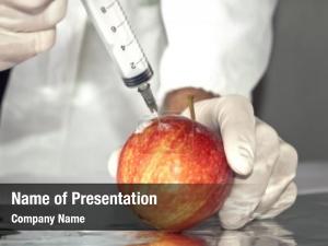 Genetic red apple engineering laboratory, PowerPoint Template