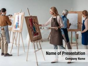 People Painting PowerPoint Template