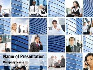 Office Life Collage PowerPoint Template