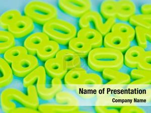 Green Numbers PowerPoint Template