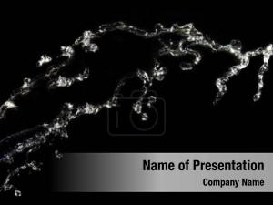 Water Splash in Dark PowerPoint Template