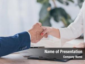 Handshake In The Office