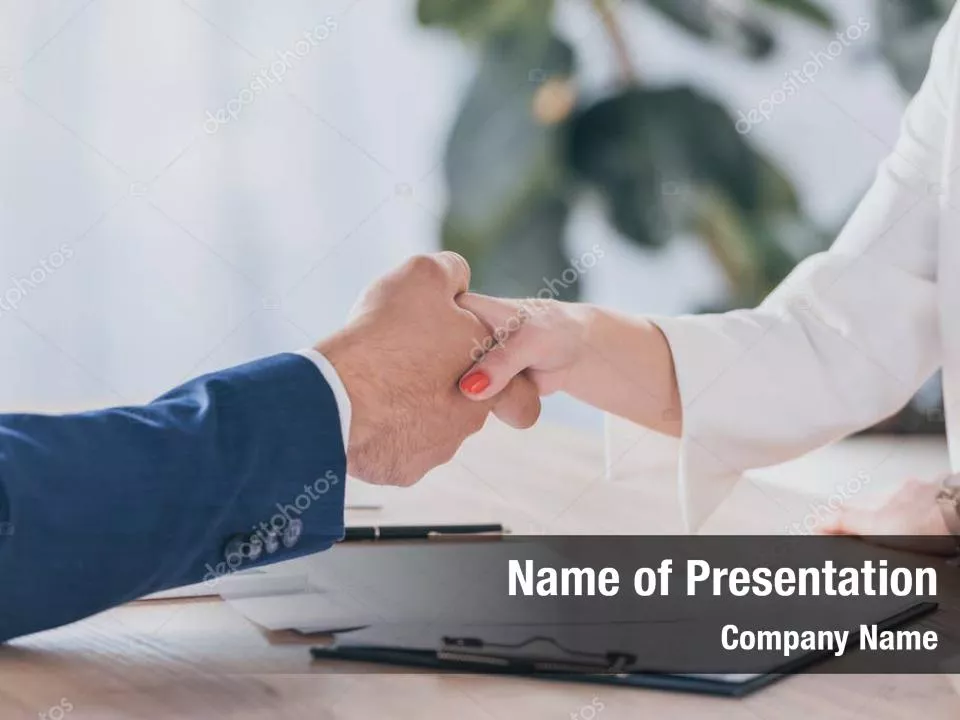 Handshake In The Office