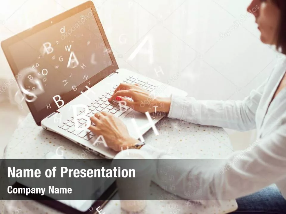 Woman Working with Text