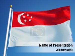 Flag of Singapore PowerPoint Template