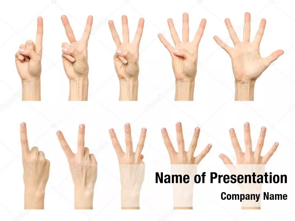 Human Hands with Numbers