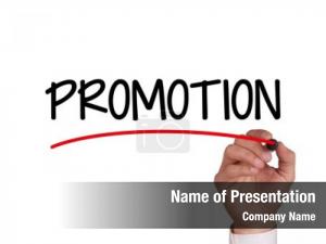Hand Writing Promotion with Marker PowerPoint Template