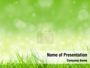 Green Spring Background PowerPoint Template