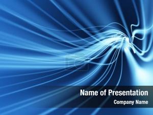 Abstract Blue Background with Smooth Lines PowerPoint Template