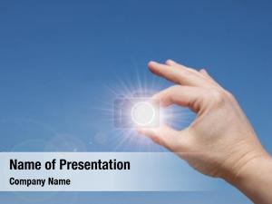 Sun in Hands PowerPoint Template