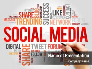Social Media Word Cloud PowerPoint Template