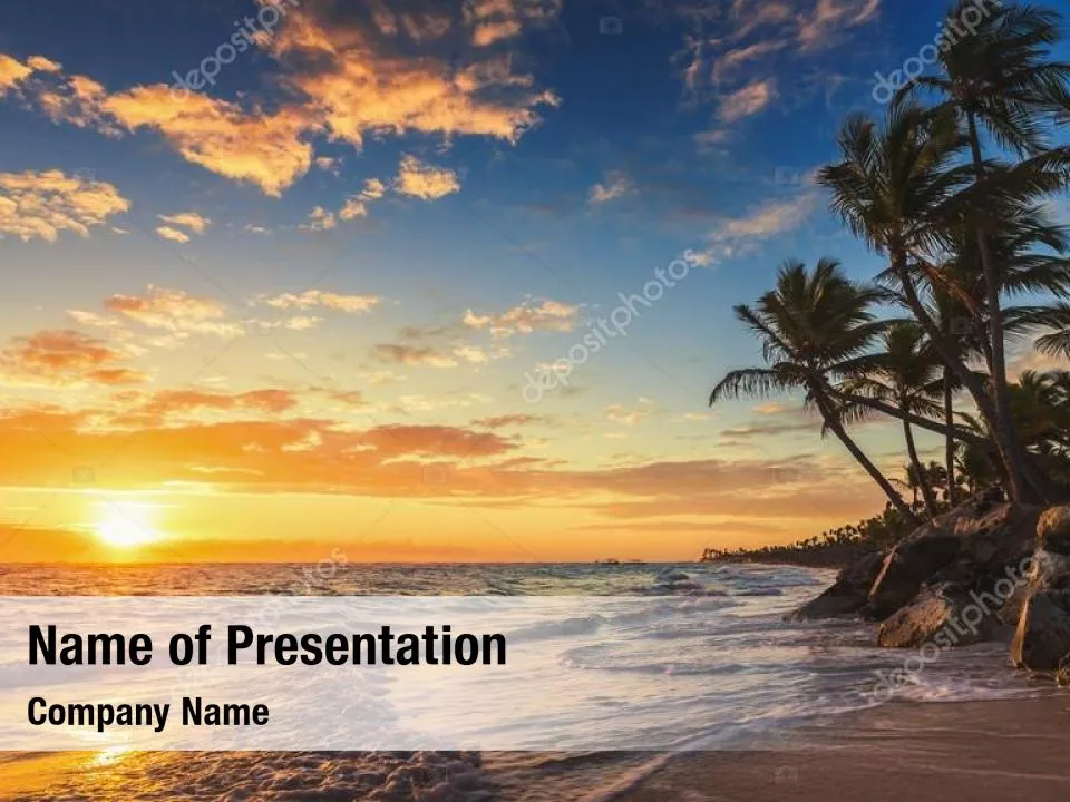 Sunset On The Tropic Island