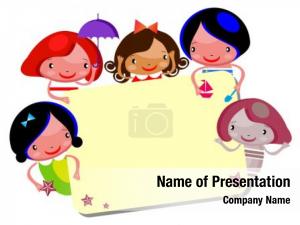 Frame with Funny Kids PowerPoint Template