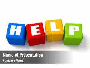Help Cubes PowerPoint Template