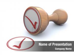 Checked Rubber Stamp PowerPoint Template