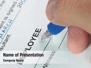 Contract Of Employment PowerPoint Template