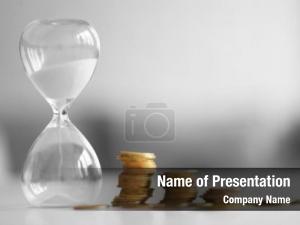 Money Time Glass PowerPoint Template