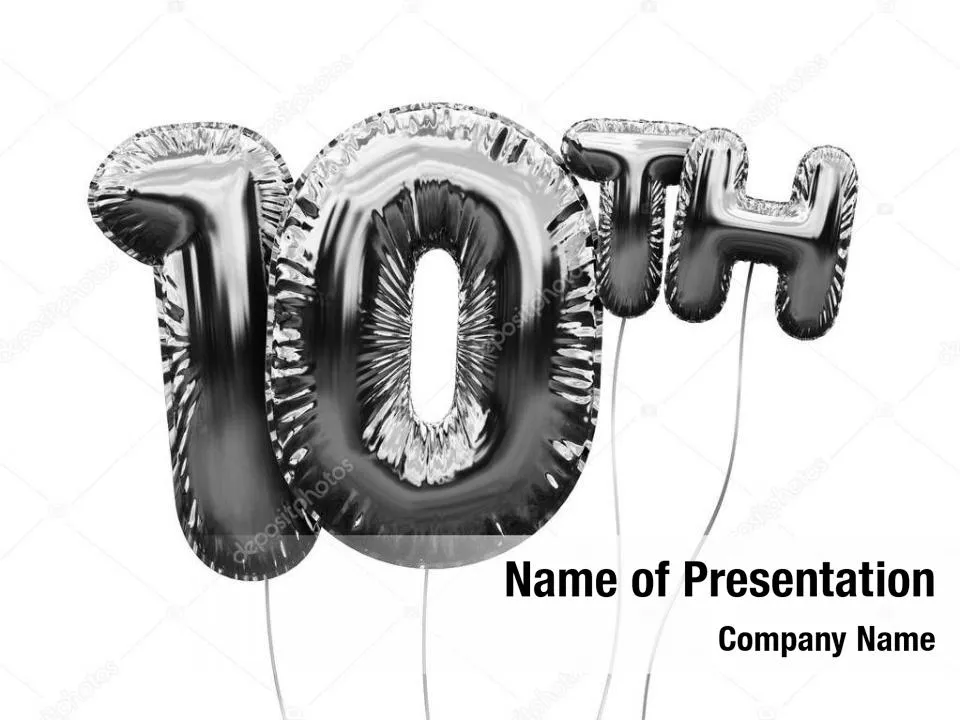 Silver Shiny Ten Year Anniversary