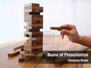 Tower Of Puzzle PowerPoint Template