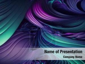 Green panoramic blue, purple abstract PowerPoint Template