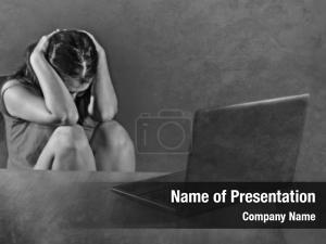 Fear Of Computer PowerPoint Template