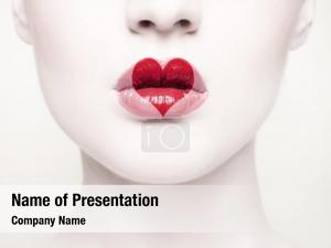 Heart Lips PowerPoint Template