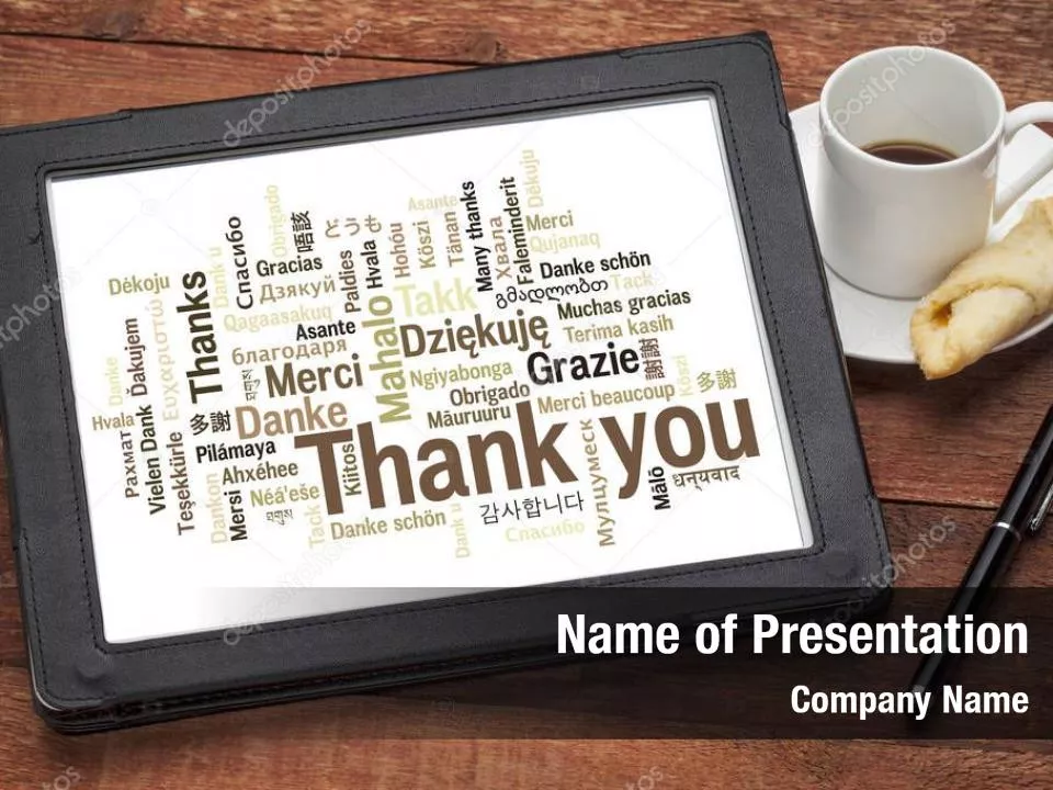 Tablet with Word Cloud