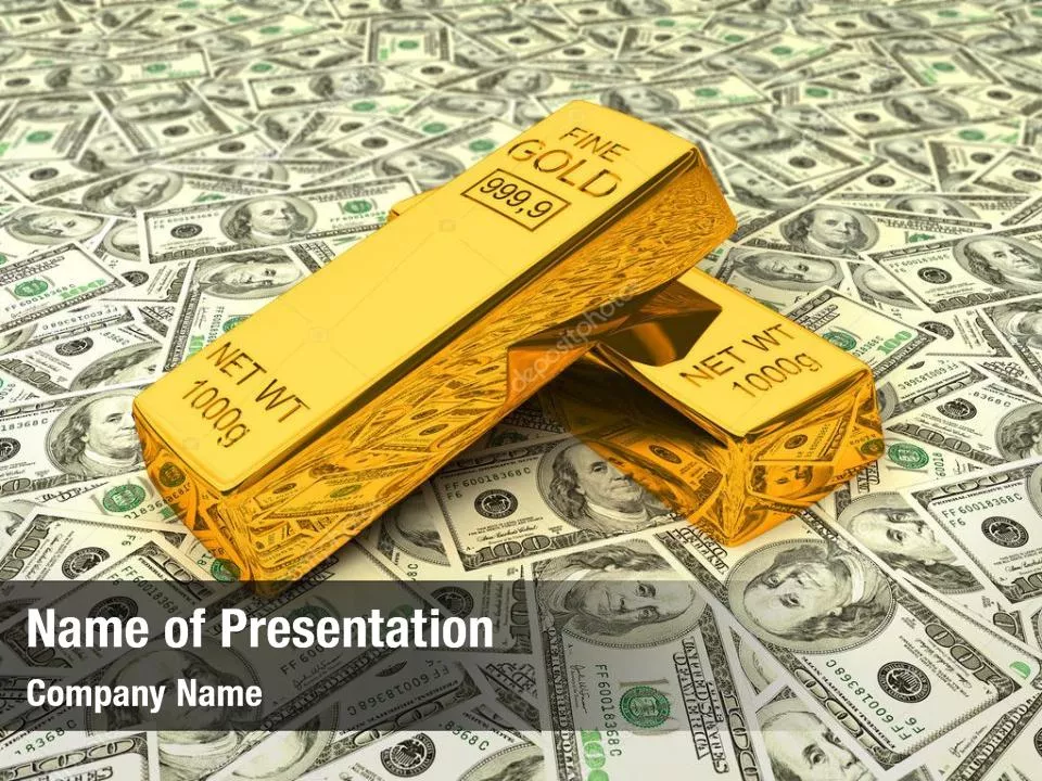 Gold Bars on Dollars