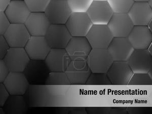 Black Hexagon Background Texture PowerPoint Template